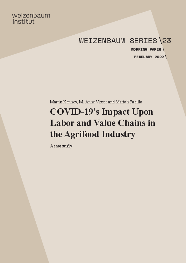 COVID-19’s Impact Upon Labor and Value Chains in the Agrifood Industry: A Case Study