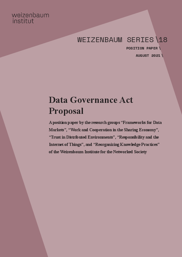 Data Governance Act Proposal