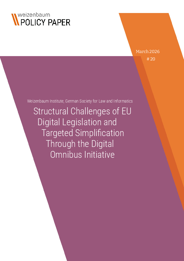 Structural Challenges of EU Digital Legislation and Targeted Simplification Through the Digital Omnibus Initiative