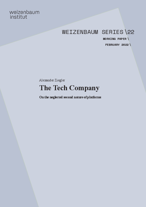 The tech company: On the neglected second nature of platforms