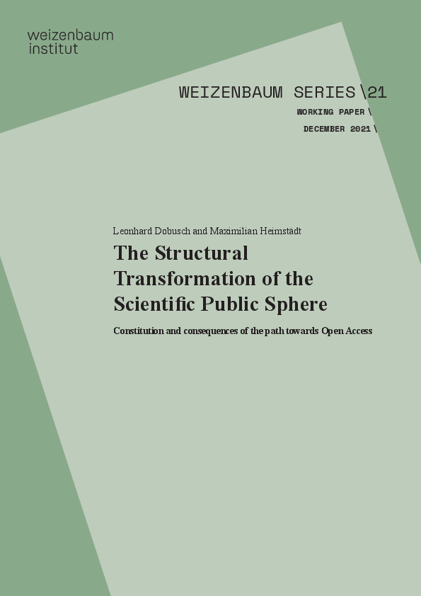 The Structural Transformation of the Scientific Public Sphere