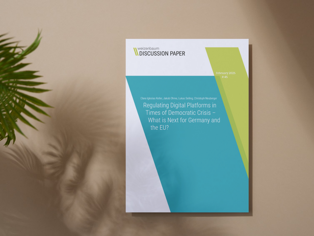 New Discussion Paper: Regulating Digital Platforms in Times of ...