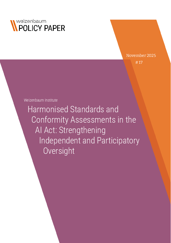 Harmonised Standards and Conformity Assessments in the AI Act